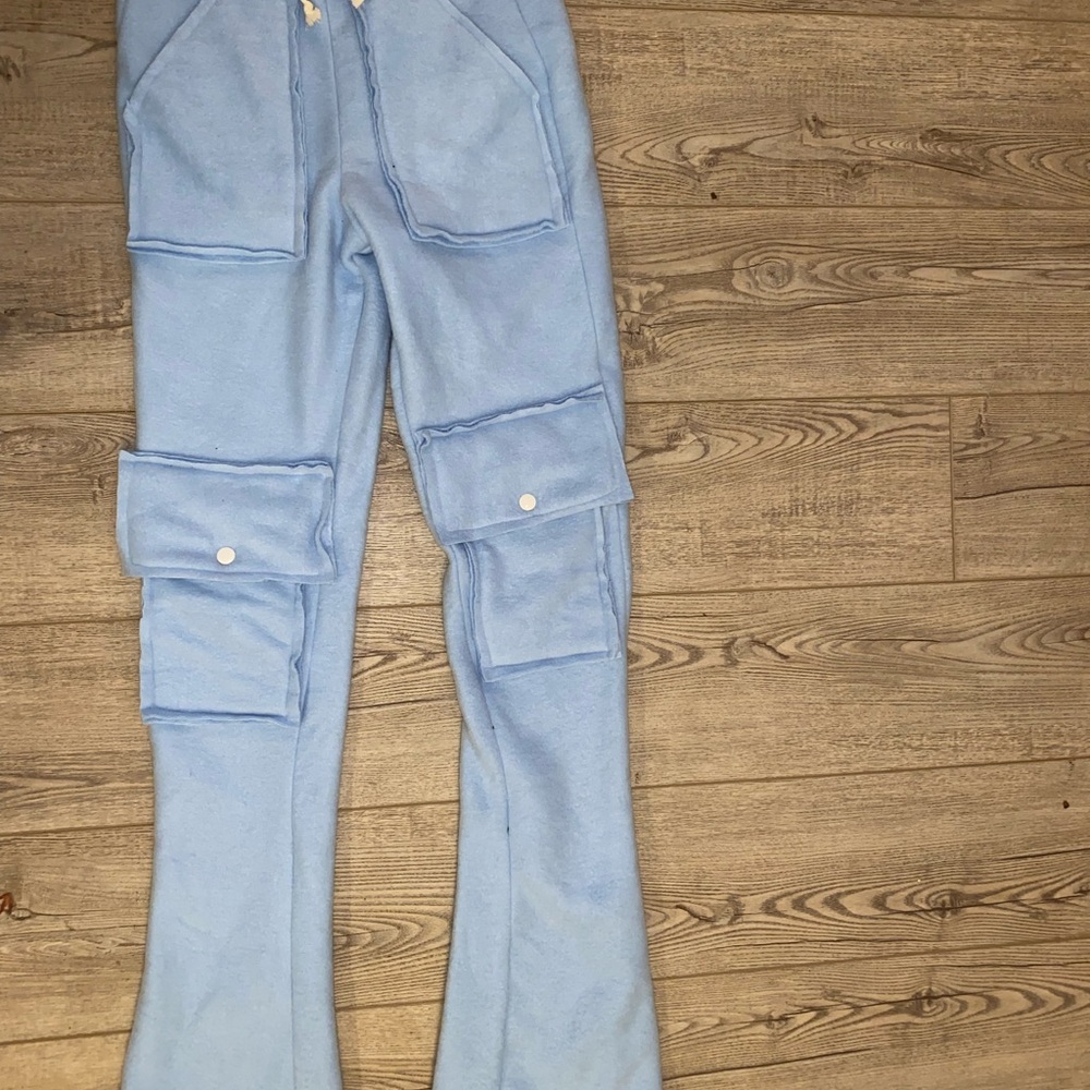 Light Blue Cargo Sweatpants